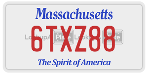 6TXZ88  license plate in MA