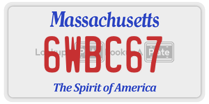 6WBC67  license plate in MA