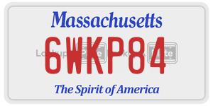 6WKP84  license plate in MA