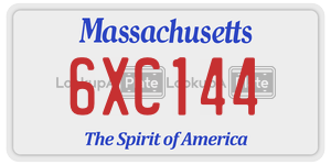 6XC144 license plate in Massachusetts