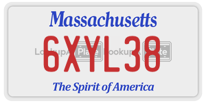 6XYL38  license plate in MA