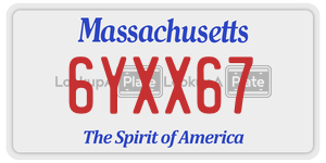 6YXX67 license plate in Massachusetts