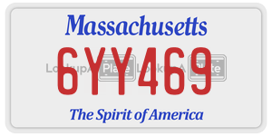 6YY469 license plate in Massachusetts