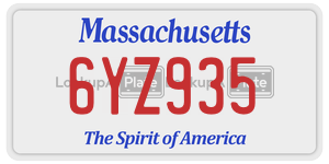 6YZ935 license plate in Massachusetts