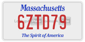 6ZTD79  license plate in MA
