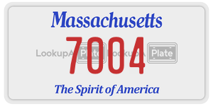 7004 license plate in Massachusetts