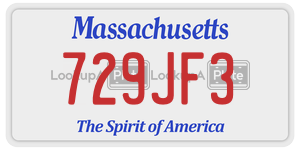 729JF3  license plate in MA