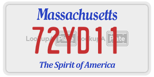 72YD11 license plate in Massachusetts