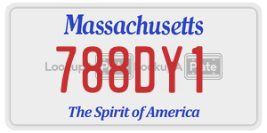 788DY1 license plate in Massachusetts