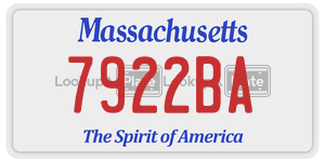 7922BA license plate in Massachusetts
