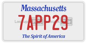7APP29  license plate in MA