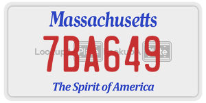 7BA649 license plate in Massachusetts