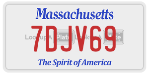7DJV69  license plate in MA