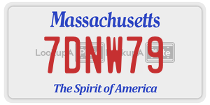 7DNW79  license plate in MA
