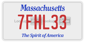 7FHL33 license plate in Massachusetts