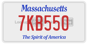 7KB550  license plate in MA