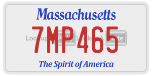 7MP465  license plate in MA
