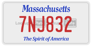 7NJ832 license plate in Massachusetts