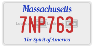 7NP763 license plate in Massachusetts
