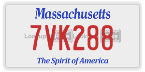 7VK288 license plate in Massachusetts