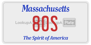 80S license plate in Massachusetts