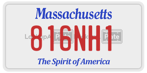 816NH1 license plate in Massachusetts