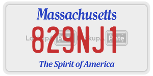 829NJ1 license plate in Massachusetts