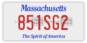 851SG2 license plate in Massachusetts