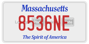 8536NE license plate in Massachusetts