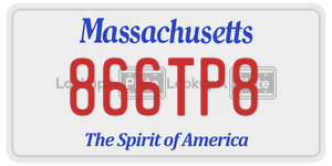 866TP8  license plate in MA