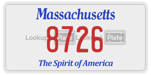 8726 license plate in Massachusetts