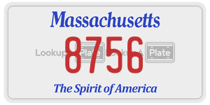 8756 license plate in Massachusetts