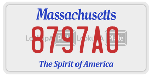 8797AO license plate in Massachusetts