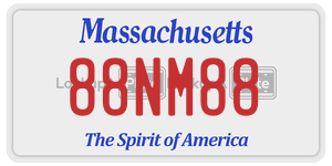 88NM88  license plate in MA