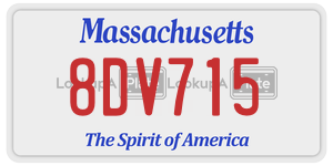 8DV715 license plate in Massachusetts