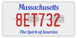 8ET732 license plate in Massachusetts