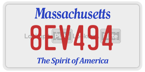 8EV494  license plate in MA