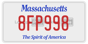 8FP998  license plate in MA