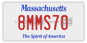 8MMS70 license plate in Massachusetts