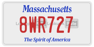 8WR727 license plate in Massachusetts