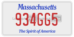 934GG5 license plate in Massachusetts