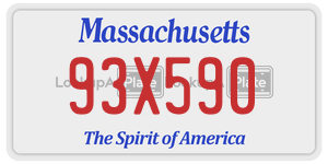 93X590  license plate in MA