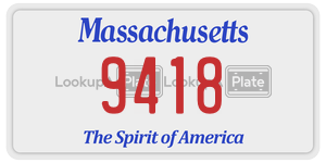 9418 license plate in Massachusetts