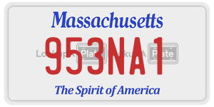 953NA1  license plate in MA