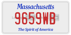 9659WB license plate in Massachusetts