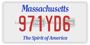 971YD6  license plate in MA