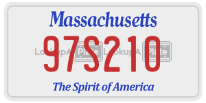 97S210 license plate in Massachusetts