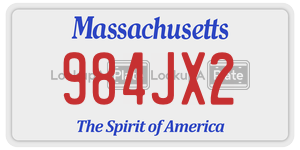 984JX2 license plate in Massachusetts