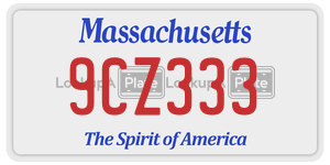 9CZ333 license plate in Massachusetts