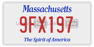 9FX197  license plate in MA